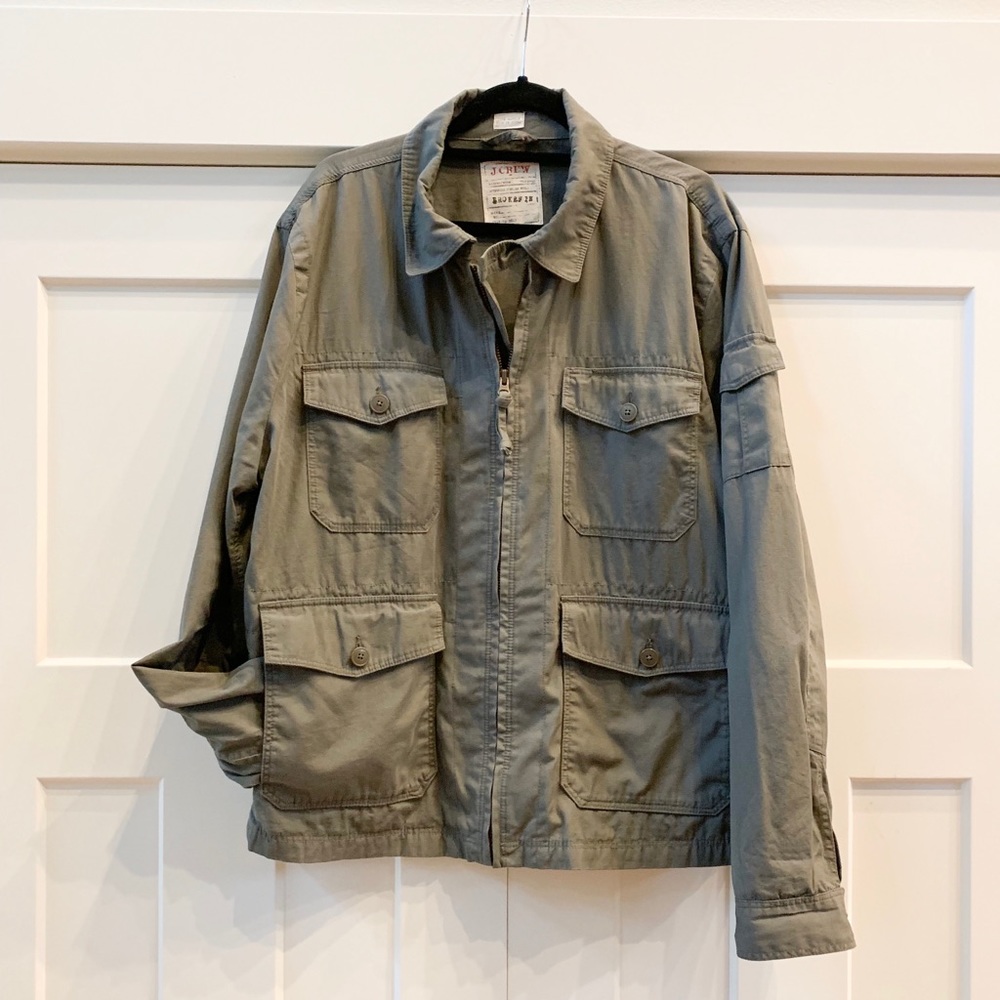 J. Crew Green Field Mechanic Utility Jacket XL